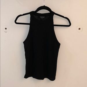 TOPSHOP Black turtle neck tank top